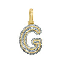 10K 0.45CT DIAMOND ALPHABET "INITIAL G"