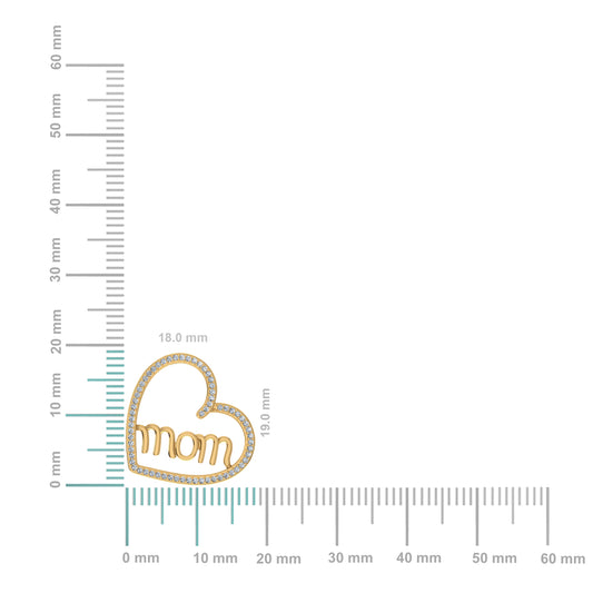 10K yellow gold mom heart pendant with a stylish and elegant design for a perfect gift