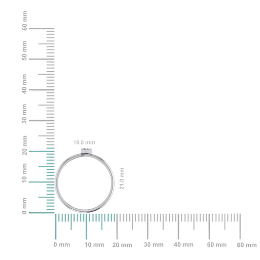 10K White Gold Womens Round Diamond F Initial Letter Ring 1/25 Cttw