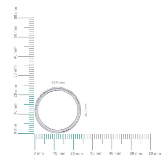 14K white gold diamond couple band elegantly designed for lasting love and commitment