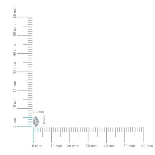 10K White Gold Baguette Diamond Marquise Shape Stud Earring 1/8 Cttw