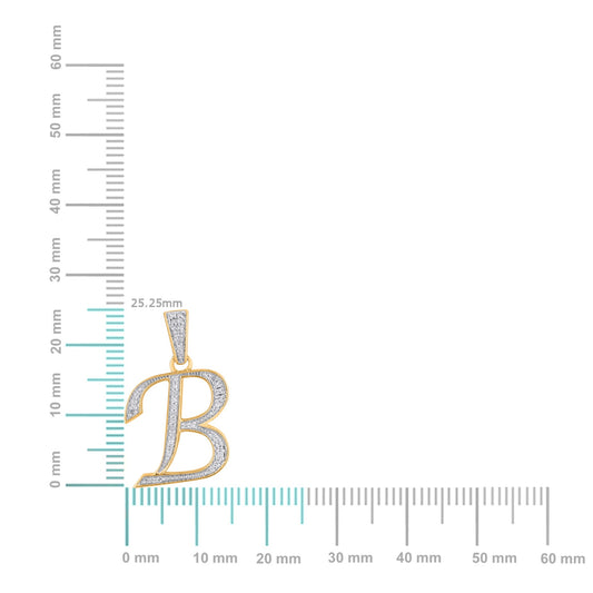 B initial diamond pendant in gold with sparkling diamonds, perfect for personalized jewelry lovers