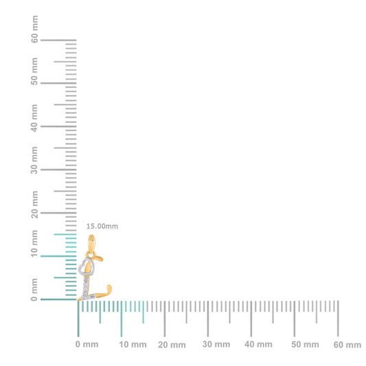 10K gold L initial diamond pendant elegantly designed for a classy jewelry collection