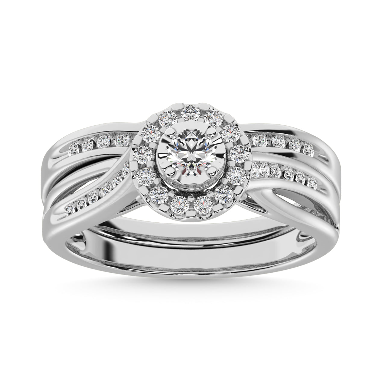 Diamond 1/2 CT Bridal Ring in 10K White Gold