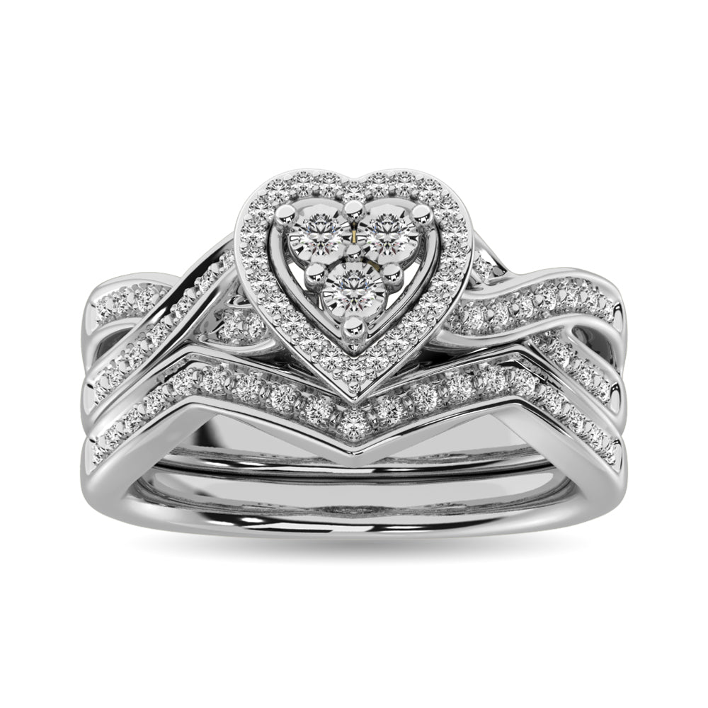 Diamond Bridal Ring 1/5 CT in Round-cut 10K in White Gold