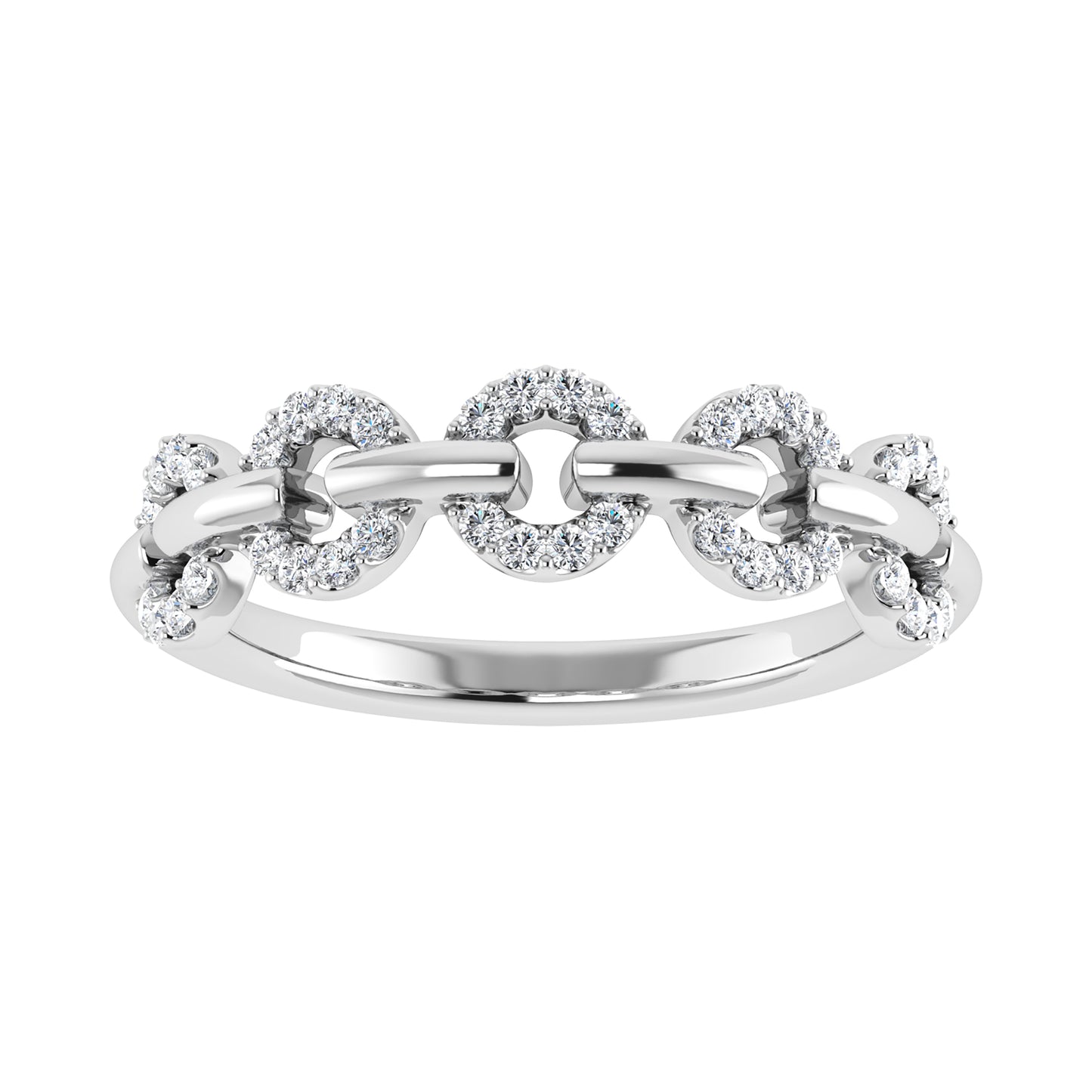 10K White Gold 1/6 CT Diamond Fashion Ring