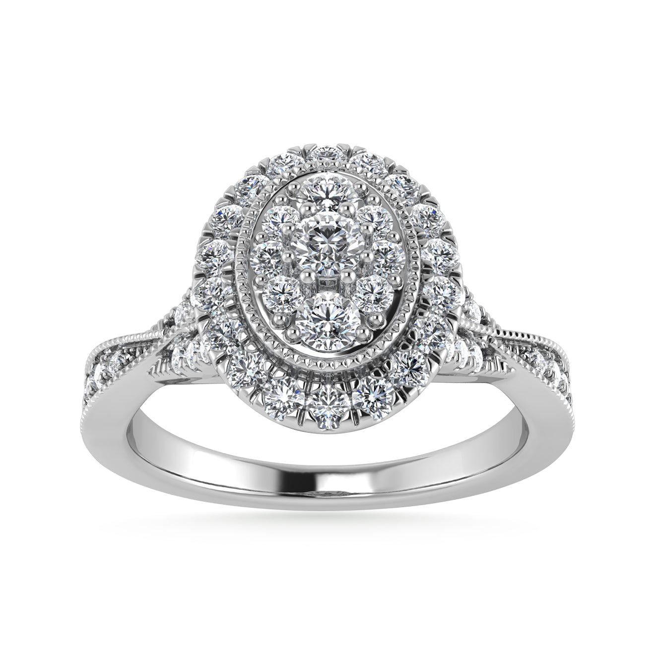 Diamond 1/2 CT Bridal Ring in 10K White Gold