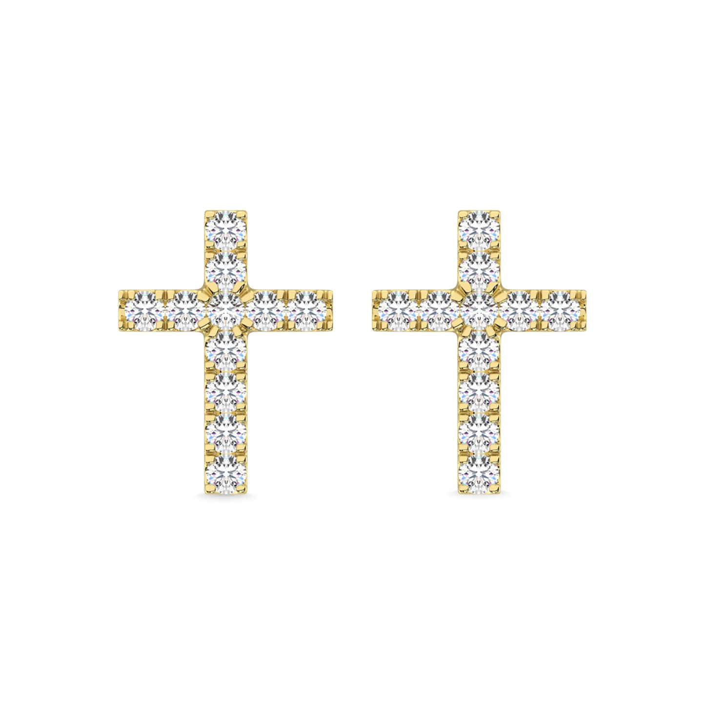 10K Yellow Gold Diamond 1/20 CT Fashion Earrings