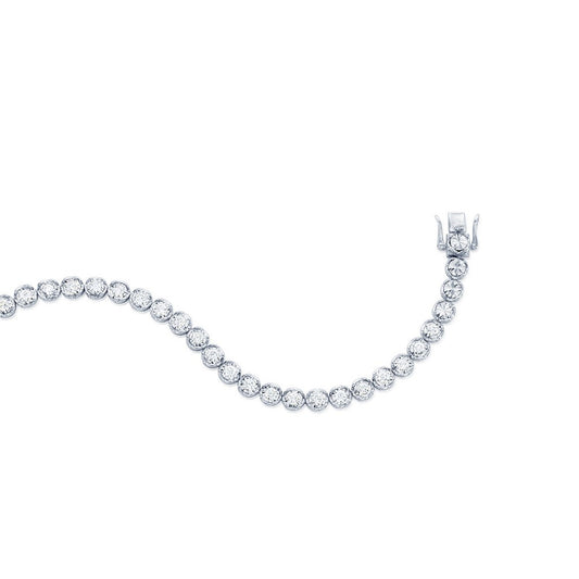 Sterling Silver, 2.34cttw Lab-Grown Diamond Tennis Bracelet - (35 Stones)