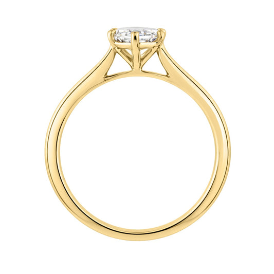 14K YELLOW GOLD 1 1/2CT MARQUISE DIAMOND SOLITAIRE RING - IGI CERTIFIED