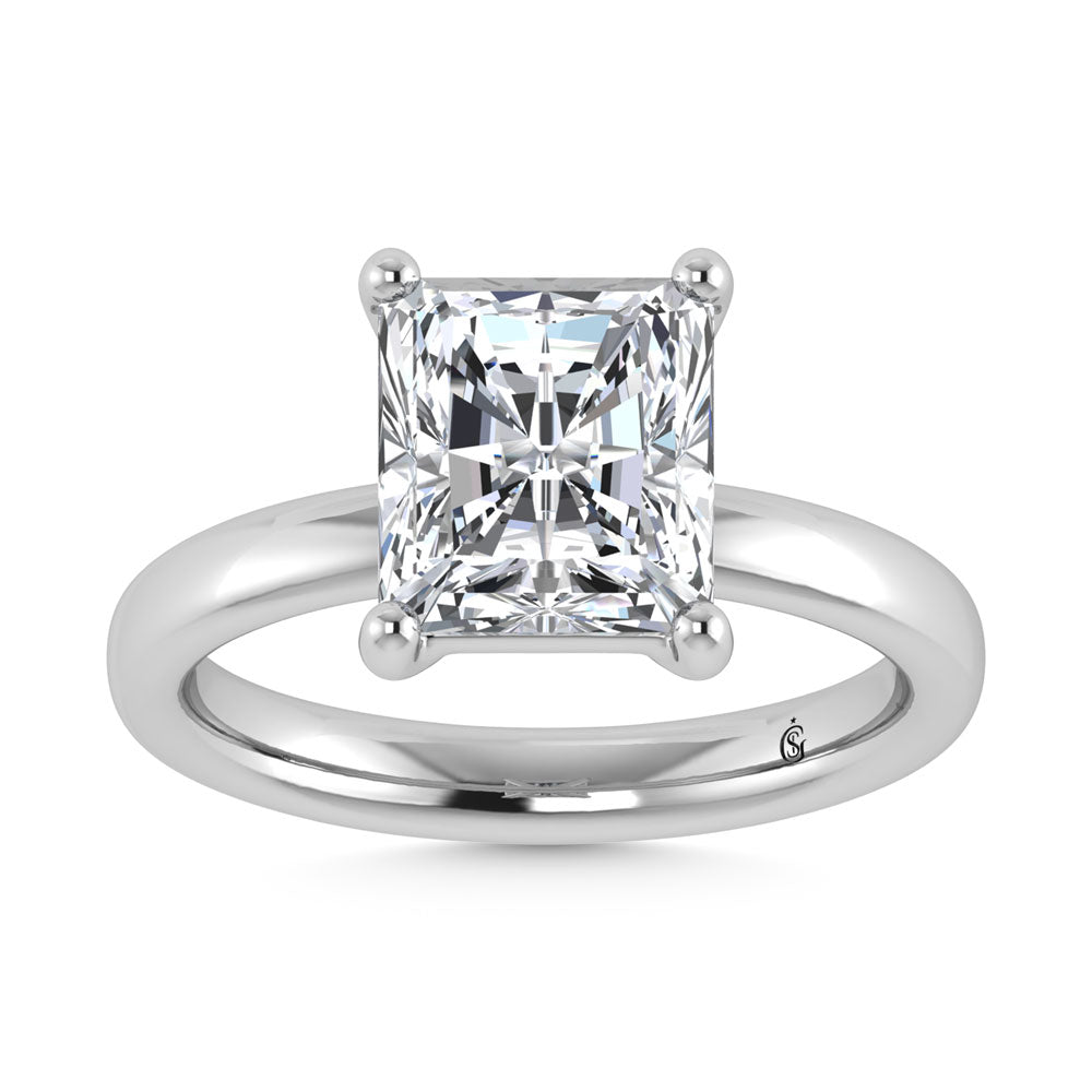 14K White Gold Lab Grown Diamond 1 CT IGI Certified Radiant Shape Solitaire (Available from 1CT to 7CT)