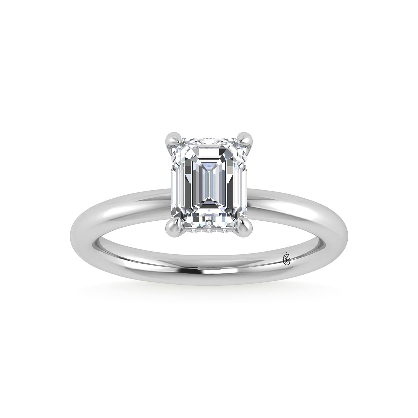 14K White Gold Lab Grown Diamond 1 1/2 CT Radiant Shape Engagement Ring (IGI Certified Center 1 1/2ct)
