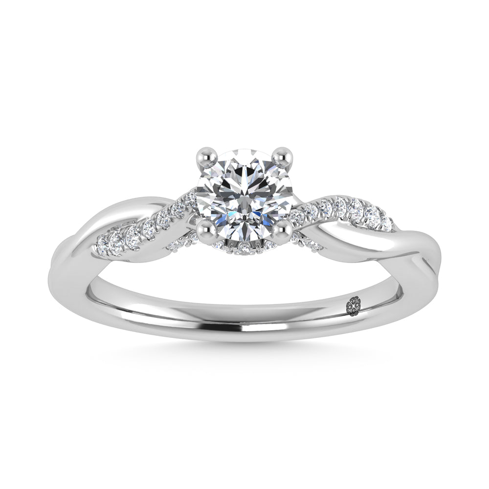 10K White Gold Lab Grown Diamond 5/8 CT Engagement Ring