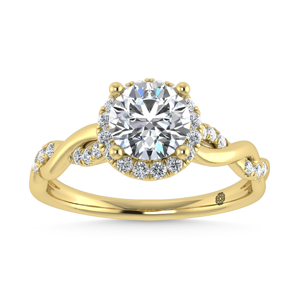 10K Yellow Gold Lab Grown Diamond 1 1/4 CT Engagement Ring