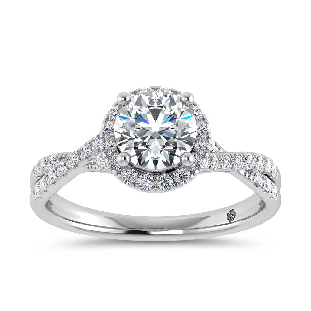 10K White Gold Lab Grown Diamond 1 1/4 CT Engagement Ring