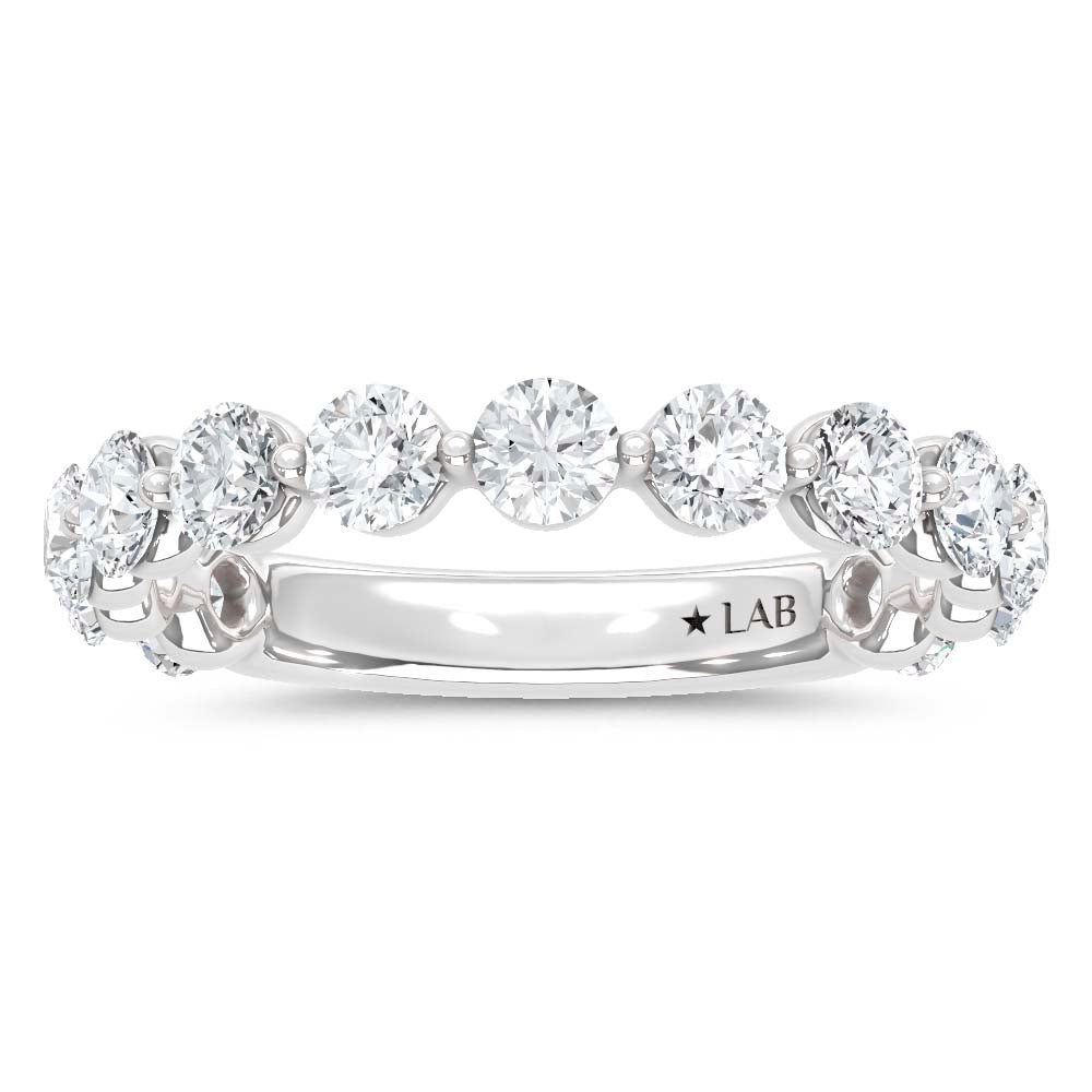 14K White Gold Lab Grown Diamond 1 1/2 CT Anniversary Band