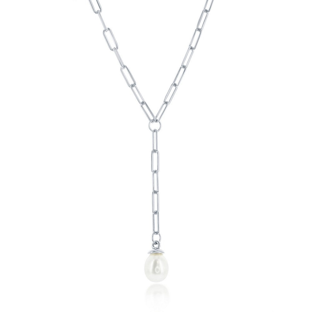 Sterling Silver, FWP Paperclip Necklace