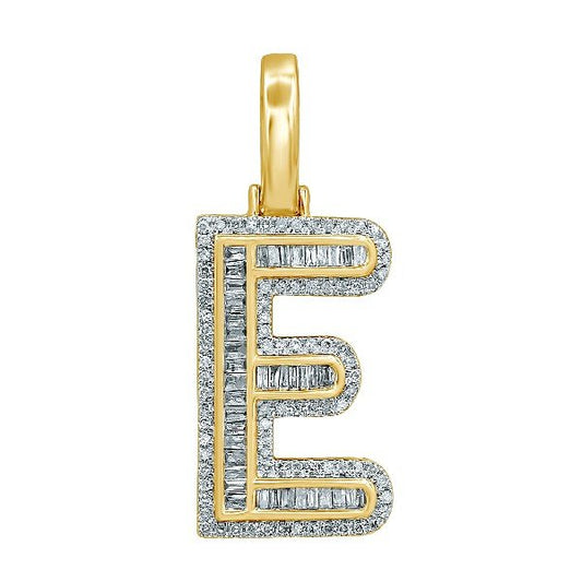 10K 0.47CT DIAMOND ALPHABET "INITIAL E"