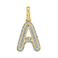 10K 0.42CT ALPHABET "INITIAL A"
