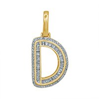 10K 0.44CT DIAMOND ALPHABET  "INITIAL D"