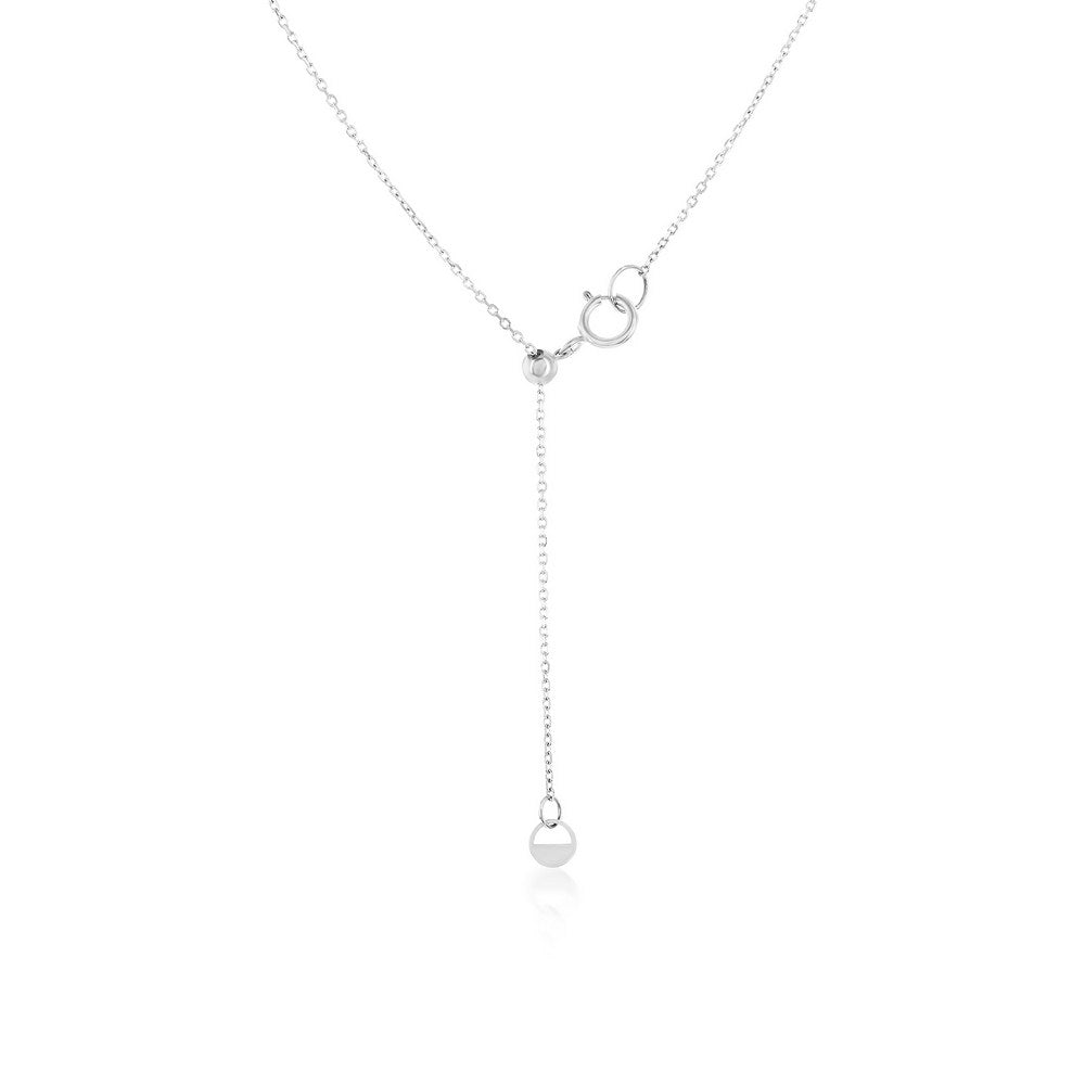 14K White Gold, 2.92ct Amethyst, Diamond Necklace - 4 Stones