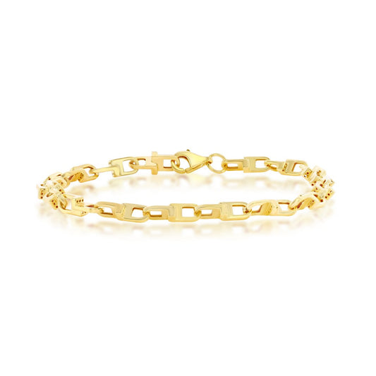 14K Yellow Gold U-Link Design Bracelet