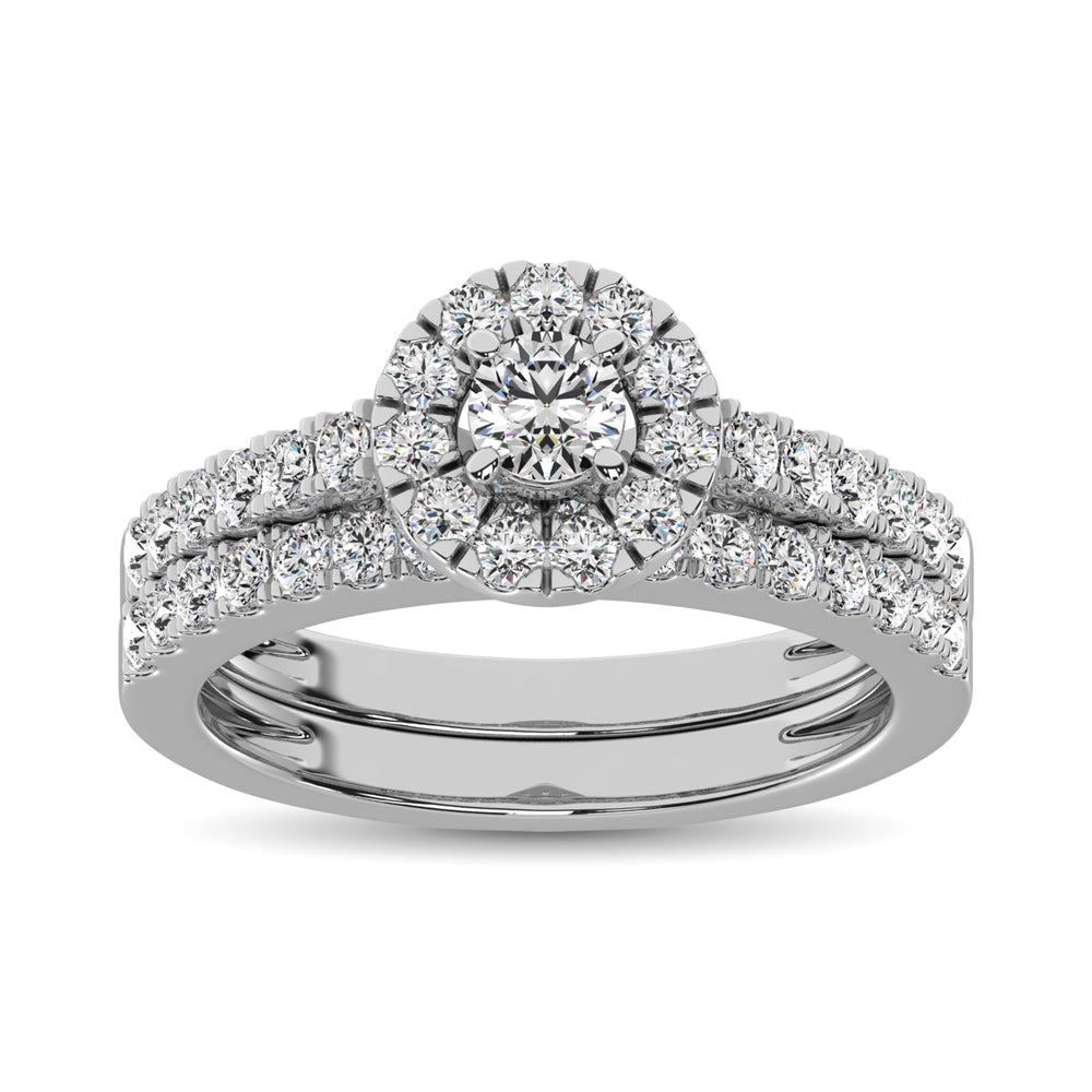 10K White Gold 1 CT Diamond Fashion Ring