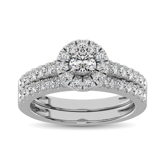 10K White Gold 1 CT Diamond Fashion Ring