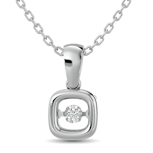 Diamond Shimmering Pendant 1/50 CT Round-cut in Sterling Silver