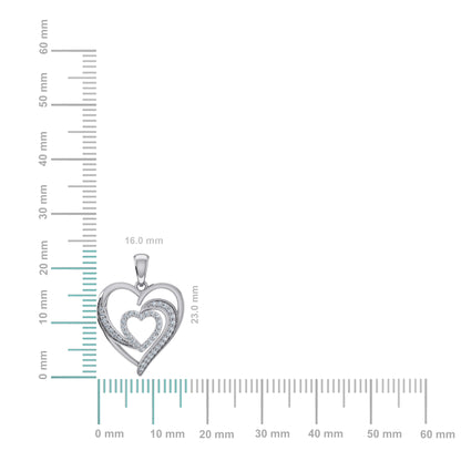 10K white gold heart pendant featuring elegant design and sparkling accents for a timeless look