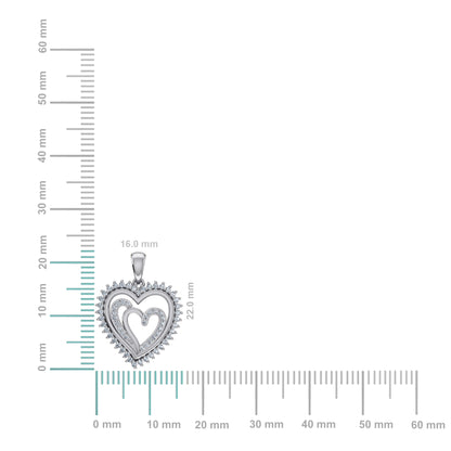 10k white gold double heart diamond pendant featuring intricate detailing and sparkling diamonds