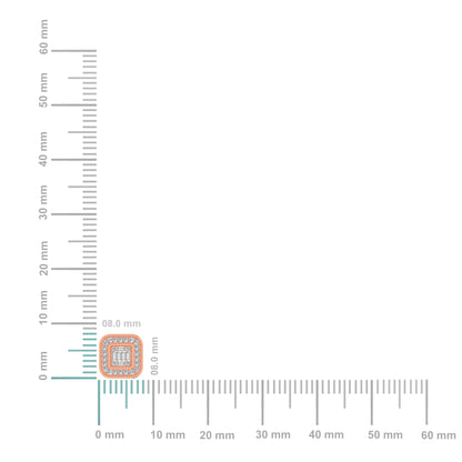 10K rose gold diamond stud earrings featuring a modern square design and elegant sparkle