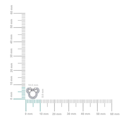 10K white gold diamond stud earrings featuring a classic design with a sparkling finish