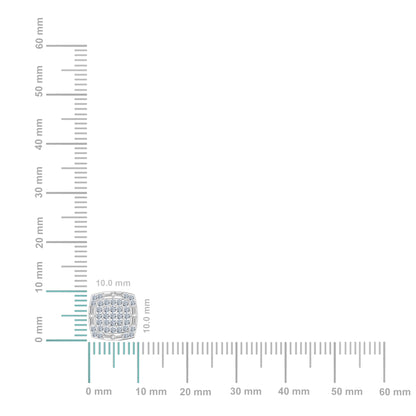 Elegant 10K white gold diamond stud earrings featuring a chic square design and brilliant sparkle