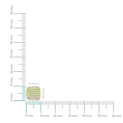 10K yellow gold diamond stud earrings featuring a radiant design and sparkling diamonds