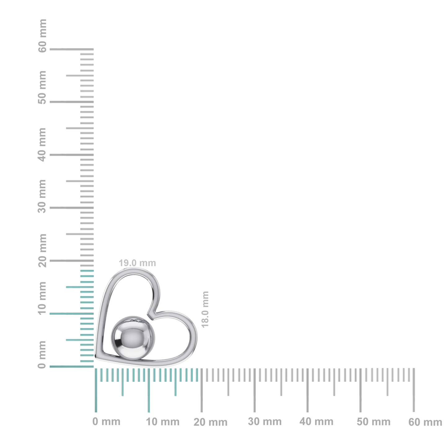 10K White Gold Round Diamond Womens Heart Pendant 1-1/5 Cttw