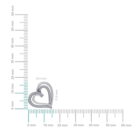 Elegant white gold heart diamond pendant featuring intricate detailing and sparkling diamonds