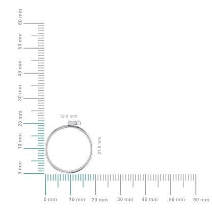 10K White Gold Womens Round Diamond D Initial Letter Ring 1/25 Cttw