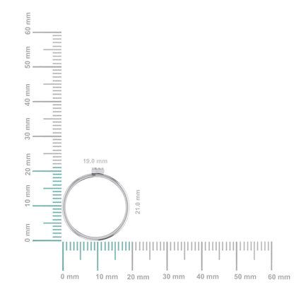 10K White Gold Womens Round Diamond F Initial Letter Ring 1/25 Cttw