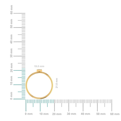 10K Yellow Gold Womens Round Diamond I Initial Letter Ring 1/25 Cttw