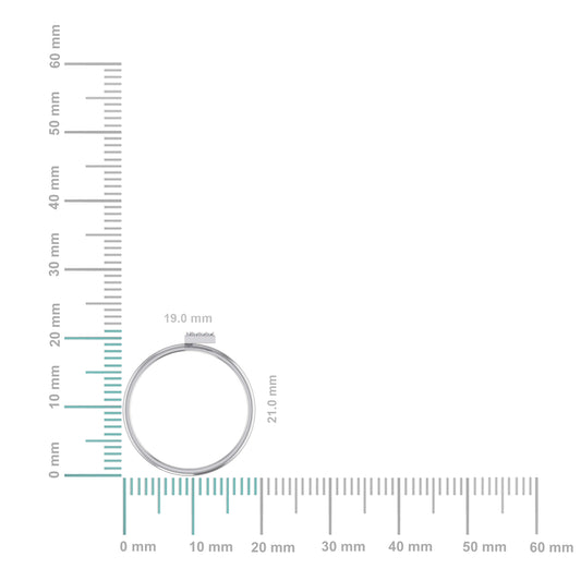 10K White Gold Womens Round Diamond L Initial Letter Ring 1/25 Cttw