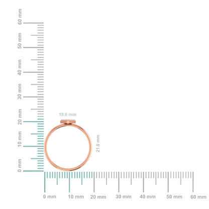 Rose gold V initial diamond ring showcasing elegant design and sparkling diamonds
