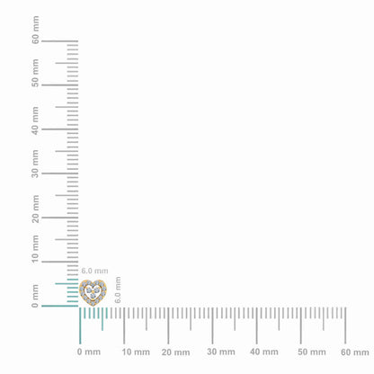 10K yellow gold heart diamond earrings with sparkling diamonds and a stylish design from Royal Jewelry and Watches