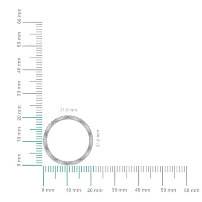 14K white gold diamond couple band featuring a sleek design perfect for romantic occasions