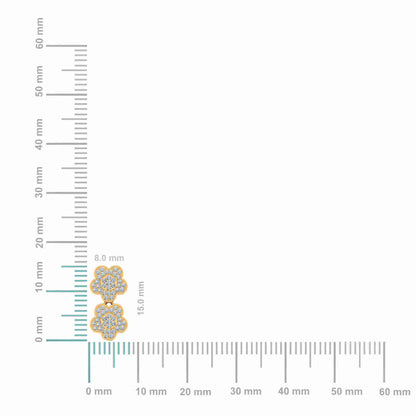 10K yellow gold diamond floral pendant with intricate floral design and sparkling diamonds