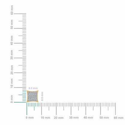 10K yellow gold men's diamond stud earrings featuring a classic square design with brilliant sparkle