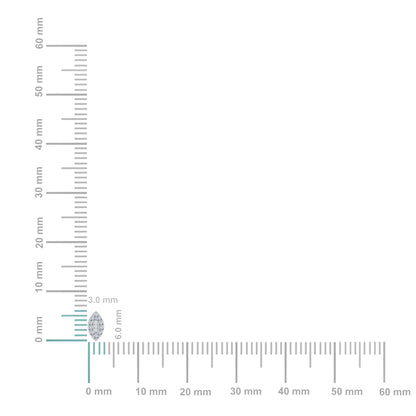 10K White Gold Baguette Diamond Marquise Shape Stud Earring 1/8 Cttw