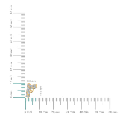 10K yellow gold diamond gun earrings featuring a unique design with sparkling diamonds
