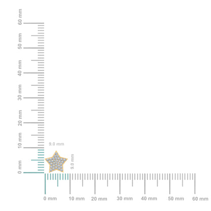 10K yellow gold diamond star earrings with intricate design and sparkling diamonds for a chic look