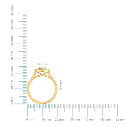 14k yellow gold diamond ring featuring a sparkling center stone and delicate band design